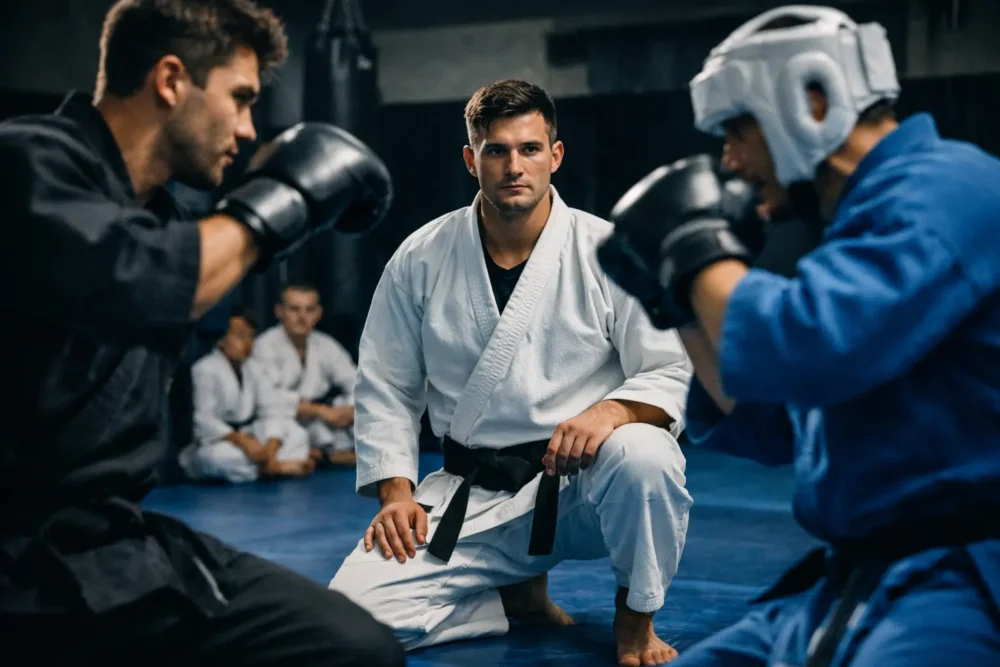 Disziplin durch Kampfsport lernen im Training